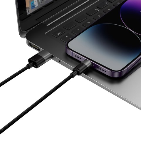 Baseus kabel 3w1 StarSpeed USB - micro USB + Lightning + USB-C 1,2m 3,5A czarny Baseus kabel 3w1 StarSpeed USB - micro USB + Lightning + USB-C 1,2m 3,5A czarny