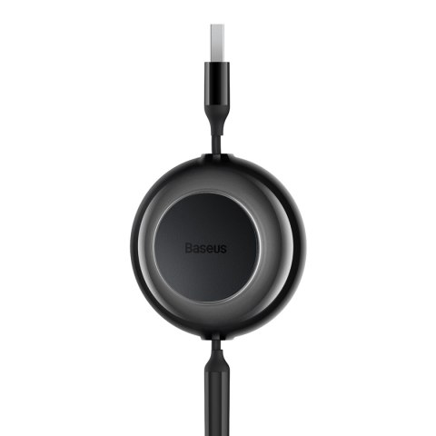 Baseus kabel Bright Mirror 2 3w1 USB - micro USB + Lightning + USB-C 1,1m 3,5A czarny zwijany Baseus kabel Bright Mirror 2 3w1 USB - micro USB + Lightning + USB-C 1,1m 3,5A czarny zwijany