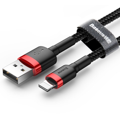Baseus kabel Cafule USB - Lightning 0,5m 2,4A czerwono-czarny Baseus kabel Cafule USB - Lightning 0,5m 2,4A czerwono-czarny