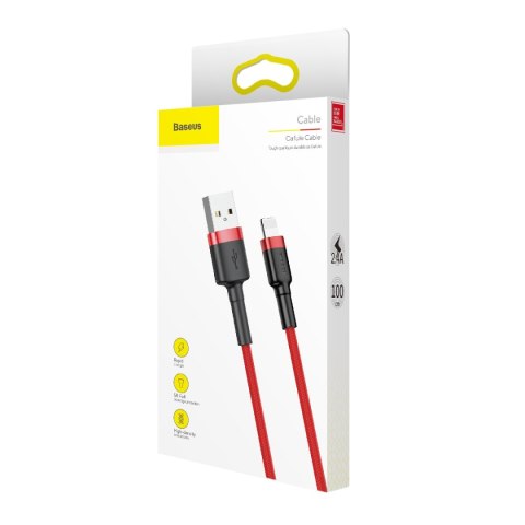 Baseus kabel Cafule USB - Lightning 1,0m 2,4A czerwony Baseus kabel Cafule USB - Lightning 1,0m 2,4A czerwony