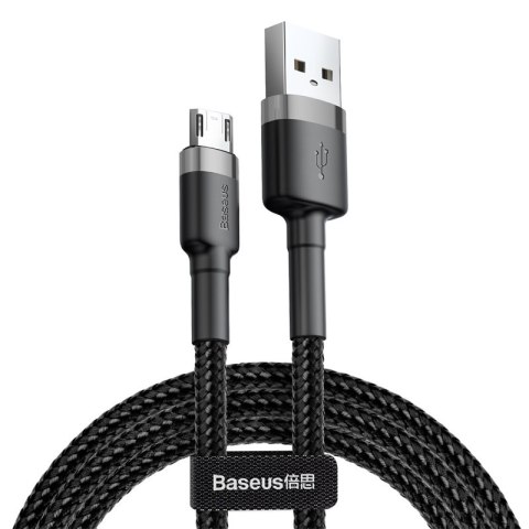 Baseus kabel Cafule USB - micro USB 1,0m 2,4A szaro-czarny Baseus kabel Cafule USB - micro USB 1,0m 2,4A szaro-czarny