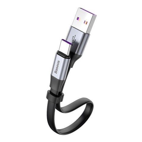 Baseus kabel Nimble USB - USB-C 23cm 5A szaro-czarny 40W Baseus kabel Nimble USB - USB-C 23cm 5A szaro-czarny 40W