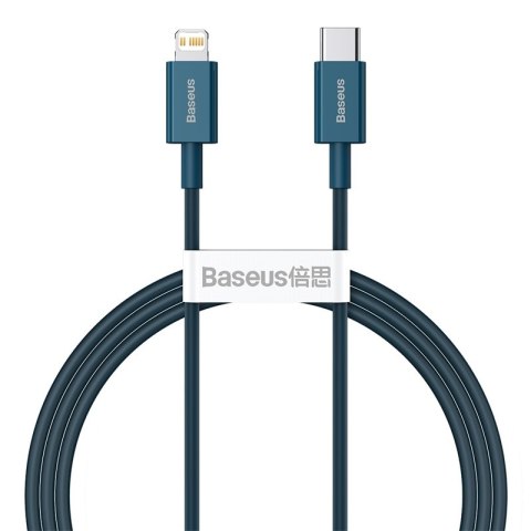 Baseus kabel Superior PD USB-C - Lightning 1,0m niebieski 20W Baseus kabel Superior PD USB-C - Lightning 1,0m niebieski 20W
