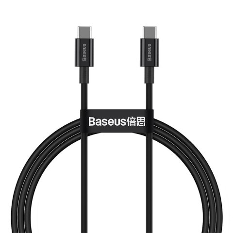 Baseus kabel Superior PD USB-C - USB-C 1,0m czarny 100W Baseus kabel Superior PD USB-C - USB-C 1,0m czarny 100W