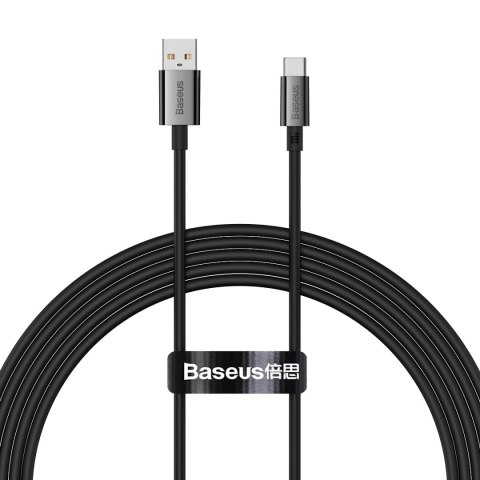 Baseus kabel Superior USB - USB-C 2,0m czarny 100W Baseus kabel Superior USB - USB-C 2,0m czarny 100W