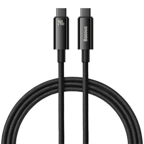 Baseus kabel Tungsten PD USB-C - USB-C 1,0m czarny 240W Baseus kabel Tungsten PD USB-C - USB-C 1,0m czarny 240W
