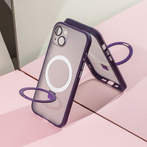 Nakładka Mag Ring do iPhone 15 Pro Max 6,7" fioletowa