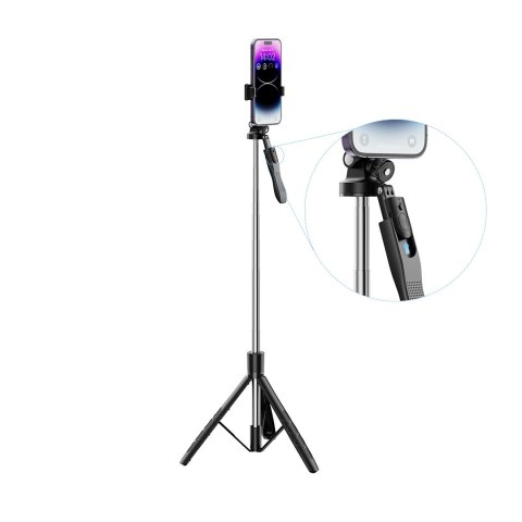 XO selfie stick Bluetooth tripod SS15 czarny 180cm XO selfie stick Bluetooth tripod SS15 czarny 180cm