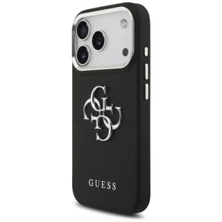 Etui Guess Grained Big 4G Classic Logo na iPhone 17 Pro - czarne