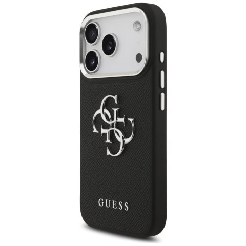 Etui Guess Grained Big 4G Classic Logo na iPhone 17 Pro - czarne