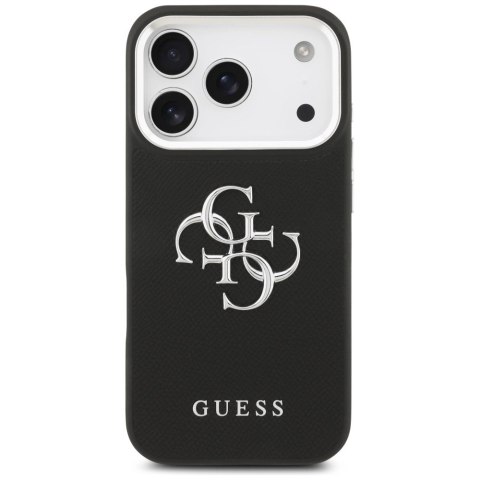 Etui Guess Grained Big 4G Classic Logo na iPhone 17 Pro - czarne