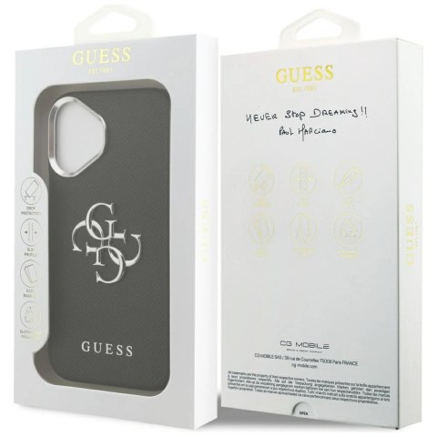 Etui Guess Grained Big 4G Classic Logo na iPhone 17 - czarne
