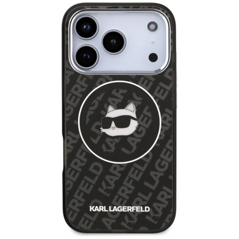 Etui Karl Lagerfeld IML Choupette Head Logo MagSafe na iPhone 17 Pro - czarne