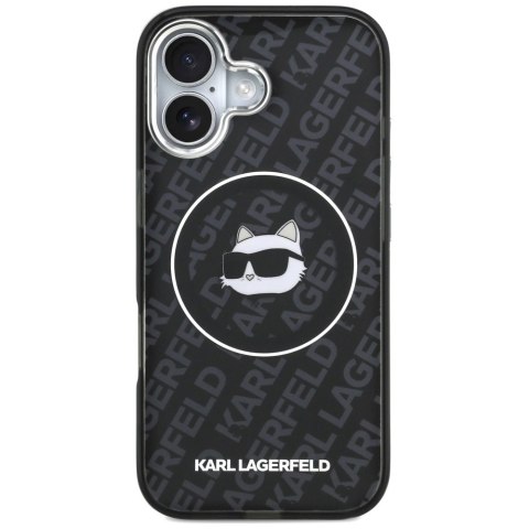 Etui Karl Lagerfeld IML Choupette Head Logo MagSafe na iPhone 17 - czarne