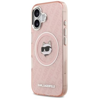 Etui Karl Lagerfeld IML Choupette Head Logo MagSafe na iPhone 17 - różowe