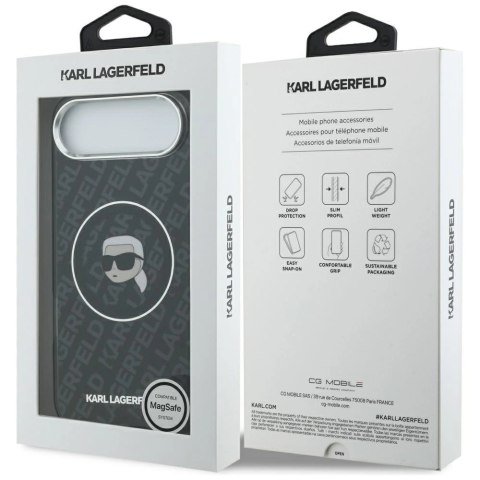 Etui Karl Lagerfeld IML Karl Head Logo MagSafe na iPhone 17 Air - czarne