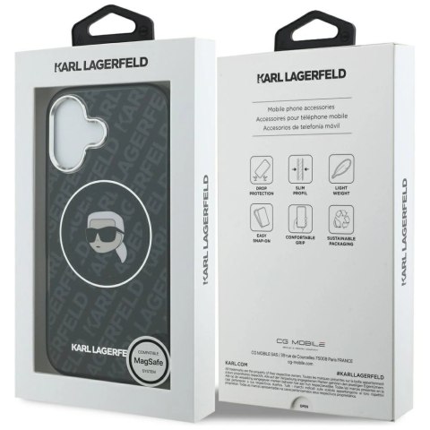 Etui Karl Lagerfeld IML Karl Head Logo MagSafe na iPhone 17 - czarne