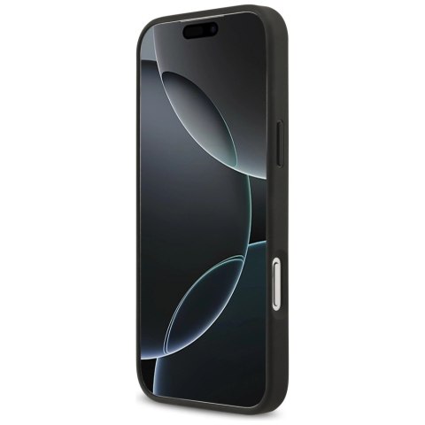 Etui Mercedes Leather Large Laurel Leave MagSafe na iPhone 17 Pro Max - czarno-szary