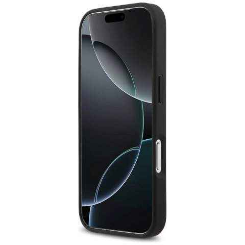 Etui Mercedes Leather Laurel Leaves Stripes MagSafe na iPhone 17 Pro - niebieskie