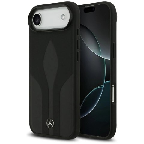 Etui Mercedes Leather The Move MagSafe na iPhone 17 Air - czarne