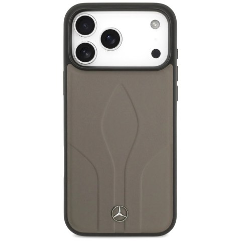 Etui Mercedes Leather The Move MagSafe na iPhone 17 Pro Max - beżowe