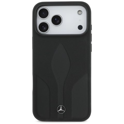 Etui Mercedes Leather The Move MagSafe na iPhone 17 Pro Max - czarne