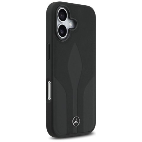 Etui Mercedes Leather The Move MagSafe na iPhone 17 - czarne