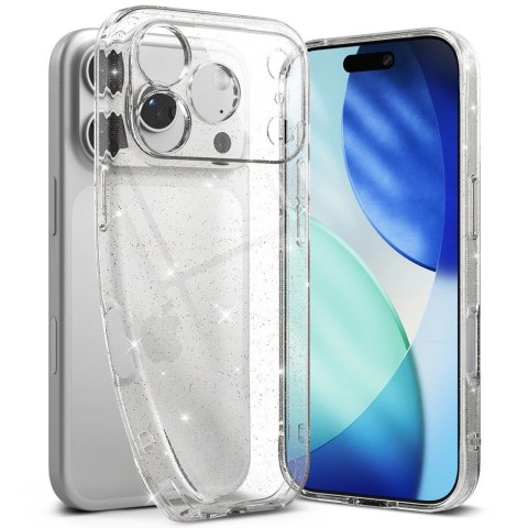 Etui Ringke Air na iPhone 17 Pro Max - przezroczysto-brokatowe