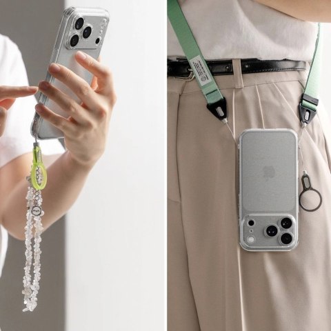 Etui Ringke Air na iPhone 17 Pro Max - przezroczysto-brokatowe