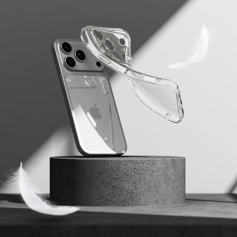 Etui Ringke Air na iPhone 17 Pro - przezroczysto-brokatowe