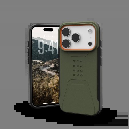 Etui UAG Civilian MagSafe na iPhone 17 Pro - oliwkowo-pomarańczowe