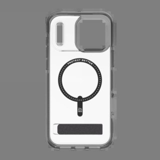 Etui ZAGG Santa Cruz Snap KS MagSafe z podstawką na iPhone 17 Pro Max - przezroczysto-czarne