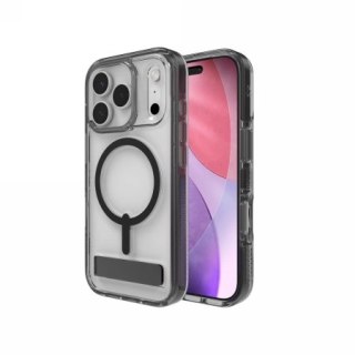 Etui ZAGG Santa Cruz Snap KS MagSafe z podstawką na iPhone 17 Pro - przezroczysto-czarne