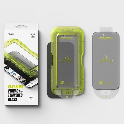Szkło prywatyzujące Ringke Easy Slide 2-pack na iPhone 17 Air - czarne