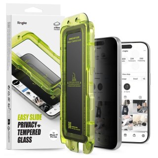 Szkło prywatyzujące Ringke Easy Slide 2-pack na iPhone 17 Pro - czarne
