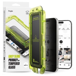 Szkło prywatyzujące Ringke Easy Slide 2-pack na iPhone 17 - czarne