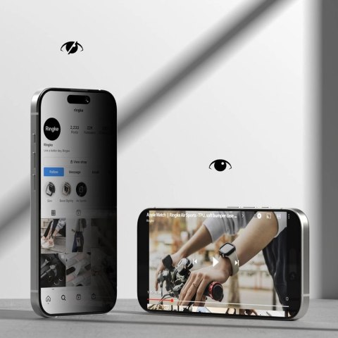Szkło prywatyzujące Ringke Easy Slide 2-pack na iPhone 17 - czarne