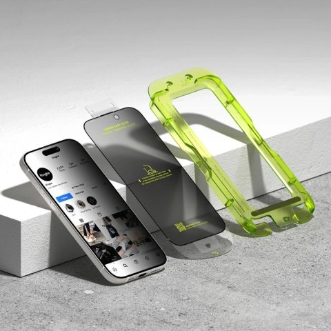 Szkło prywatyzujące Ringke Easy Slide 2-pack na iPhone 17 - czarne