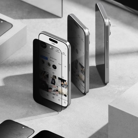Szkło prywatyzujące Ringke Easy Slide 2-pack na iPhone 17 - czarne