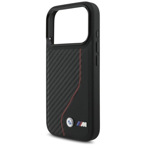 Etui BMW M Carbon Line & Logo MagSafe na iPhone 17 Pro - czerwone