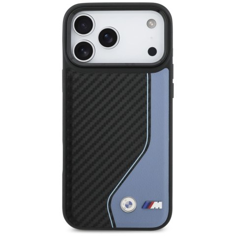 Etui BMW M Carbon Logo MagSafe na iPhone 17 Pro Max - niebieskie