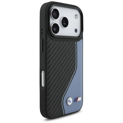 Etui BMW M Carbon Logo MagSafe na iPhone 17 Pro - niebieskie