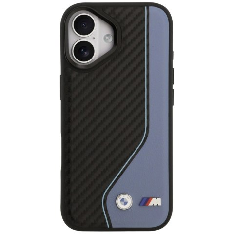 Etui BMW M Carbon Logo MagSafe na iPhone 17 - niebieskie