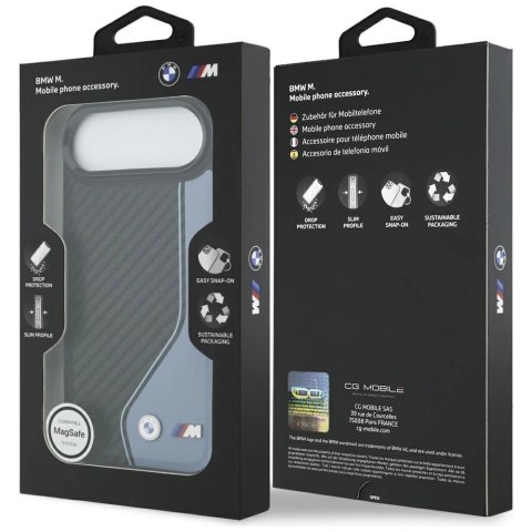 Etui BMW M Carbon Logo MagSafe na iPhone Air - niebieskie