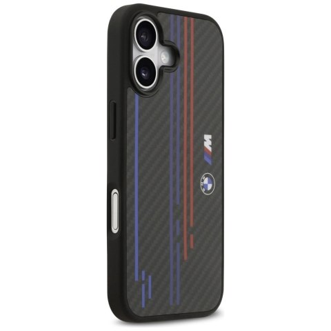 Etui BMW M Kevlar Lines & Logo MagSafe na iPhone 17 - czarne