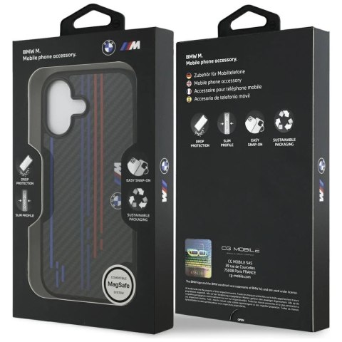 Etui BMW M Kevlar Lines & Logo MagSafe na iPhone 17 - czarne