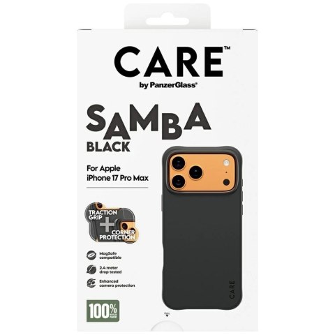Etui CARE by PanzerGlass Fashionable Samba MagSafe na iPhone 17 Pro Max - czarne