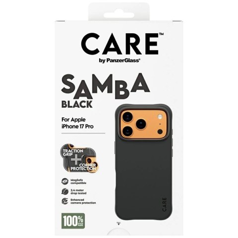 Etui CARE by PanzerGlass Fashionable Samba MagSafe na iPhone 17 Pro - czarne