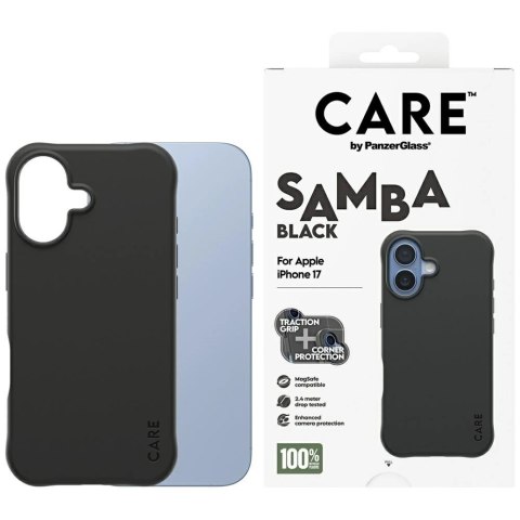 Etui CARE by PanzerGlass Fashionable Samba MagSafe na iPhone 17 - czarne