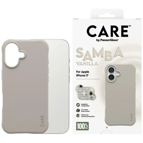 Etui CARE by PanzerGlass Fashionable Samba MagSafe na iPhone 17 - szary